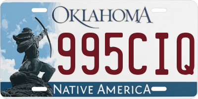 OK license plate 995CIQ