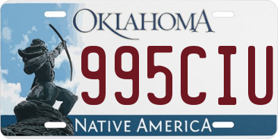OK license plate 995CIU