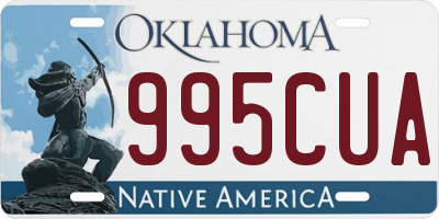 OK license plate 995CUA