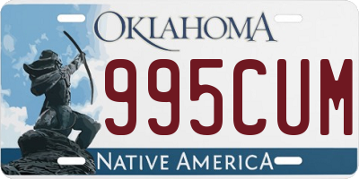 OK license plate 995CUM