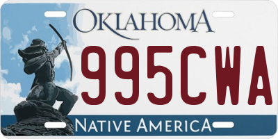 OK license plate 995CWA