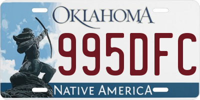 OK license plate 995DFC
