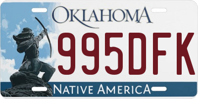 OK license plate 995DFK