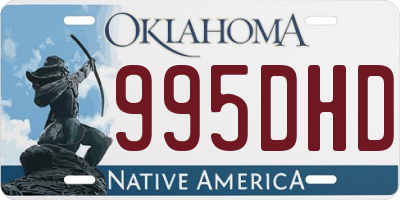 OK license plate 995DHD