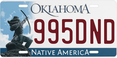 OK license plate 995DND
