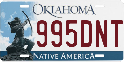 OK license plate 995DNT