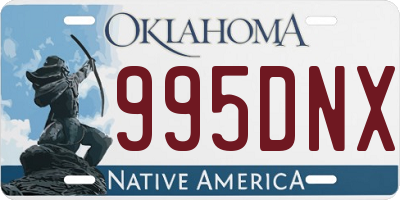 OK license plate 995DNX