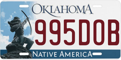 OK license plate 995DOB
