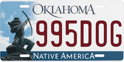 OK license plate 995DOG