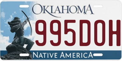OK license plate 995DOH