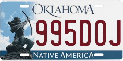 OK license plate 995DOJ
