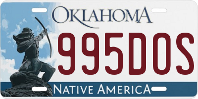 OK license plate 995DOS