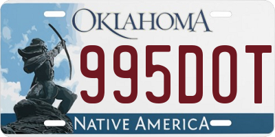 OK license plate 995DOT