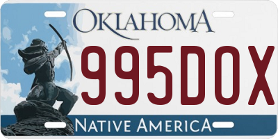 OK license plate 995DOX