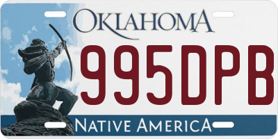 OK license plate 995DPB
