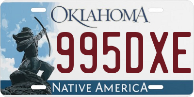 OK license plate 995DXE