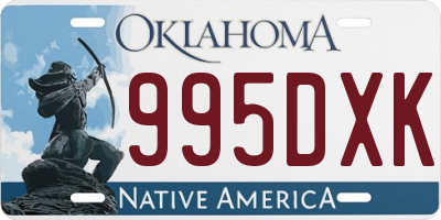 OK license plate 995DXK