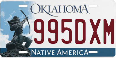 OK license plate 995DXM