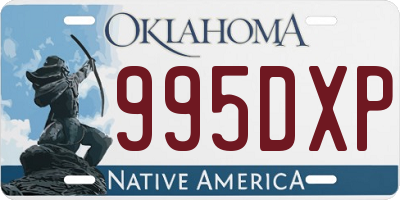 OK license plate 995DXP