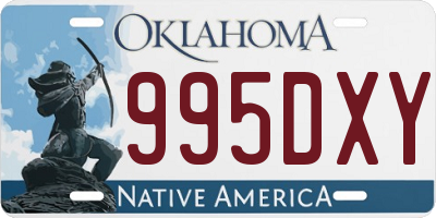 OK license plate 995DXY