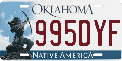 OK license plate 995DYF