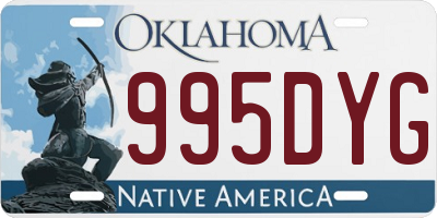 OK license plate 995DYG
