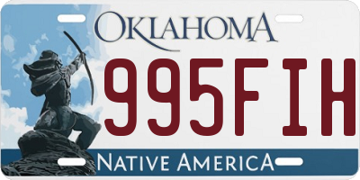 OK license plate 995FIH