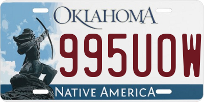 OK license plate 995UOW