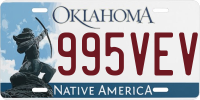 OK license plate 995VEV