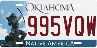 OK license plate 995VQW