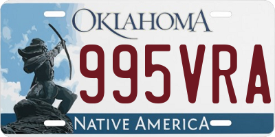 OK license plate 995VRA