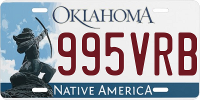 OK license plate 995VRB