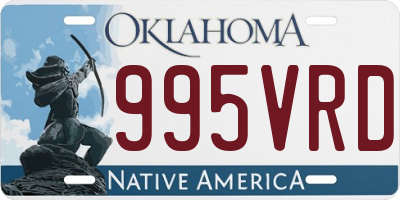 OK license plate 995VRD