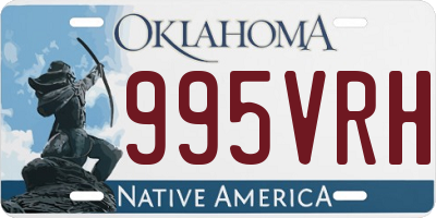 OK license plate 995VRH