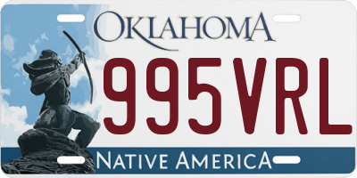 OK license plate 995VRL