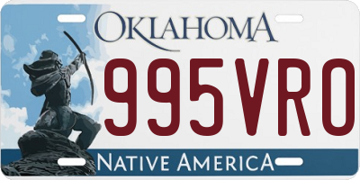 OK license plate 995VRO