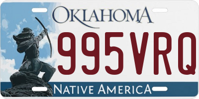 OK license plate 995VRQ