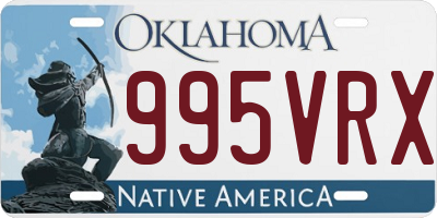 OK license plate 995VRX
