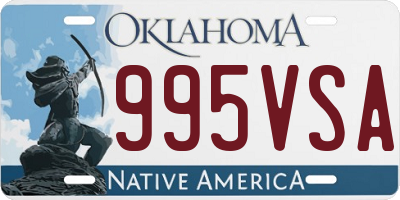 OK license plate 995VSA