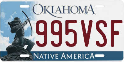 OK license plate 995VSF