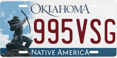 OK license plate 995VSG