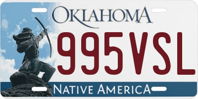 OK license plate 995VSL