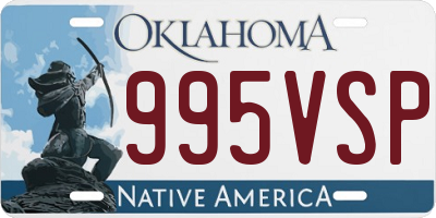 OK license plate 995VSP