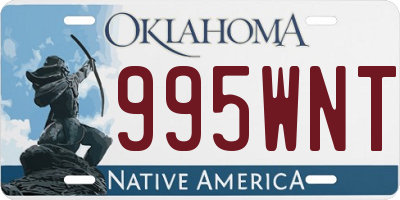 OK license plate 995WNT