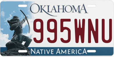 OK license plate 995WNU