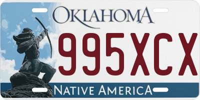 OK license plate 995XCX