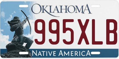 OK license plate 995XLB