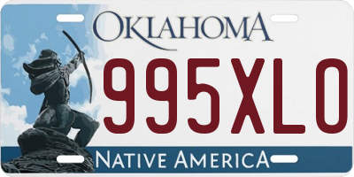 OK license plate 995XLO
