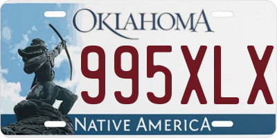 OK license plate 995XLX