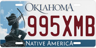 OK license plate 995XMB